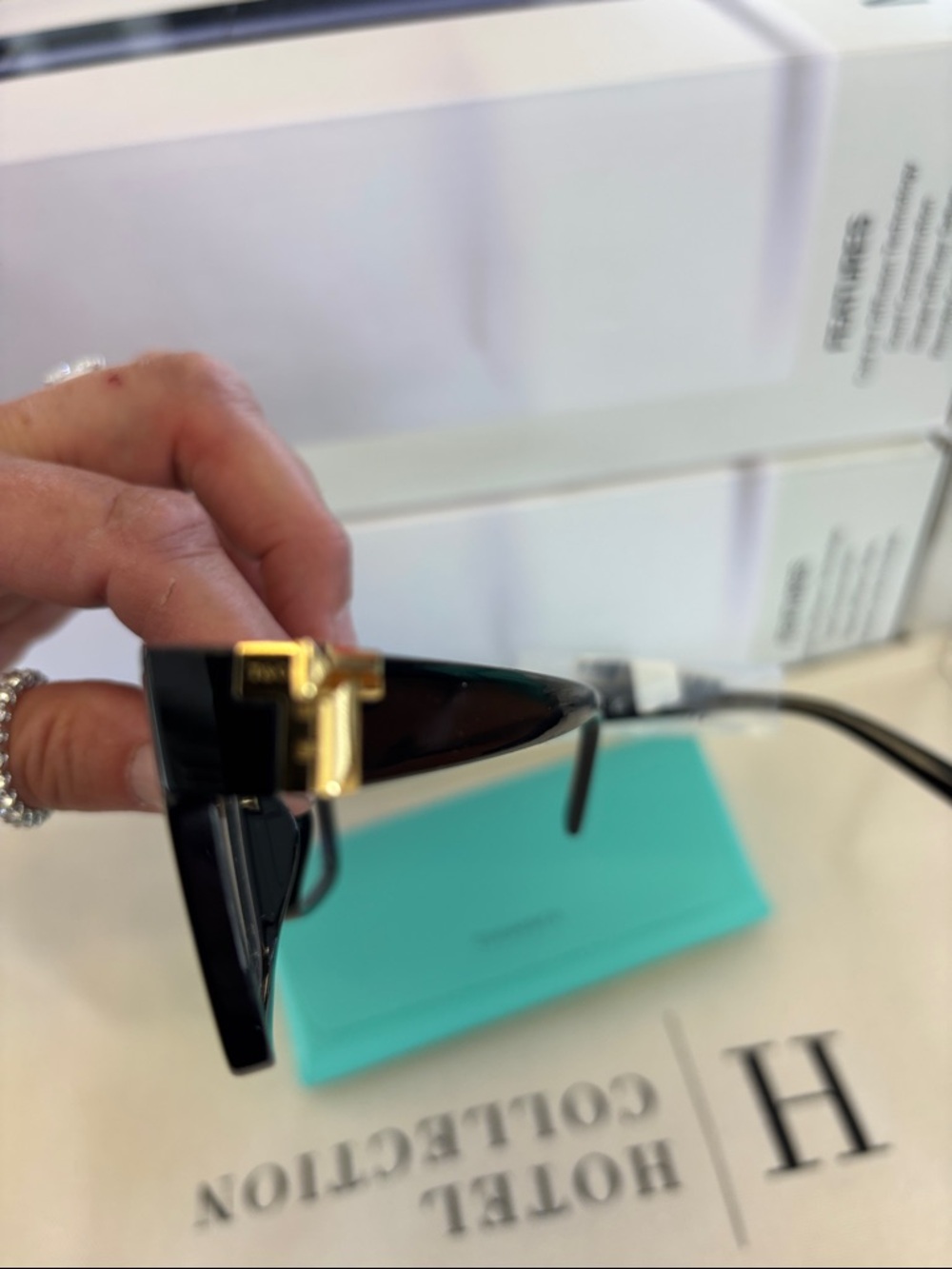 Tiffany & Co. RX Black Frame Glasses with Tiffany Blue Case - Picture 8 of 8
